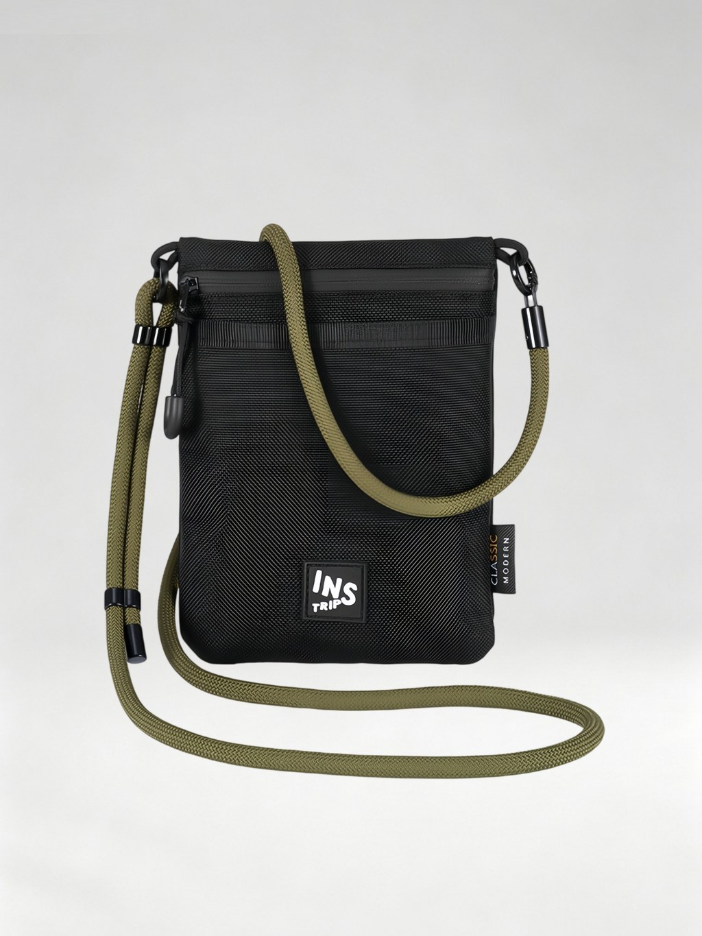 Flexvibe Nylon Lanyard Crossbody Bag, Slim Shoulder Pouch for Phone & ID Commute