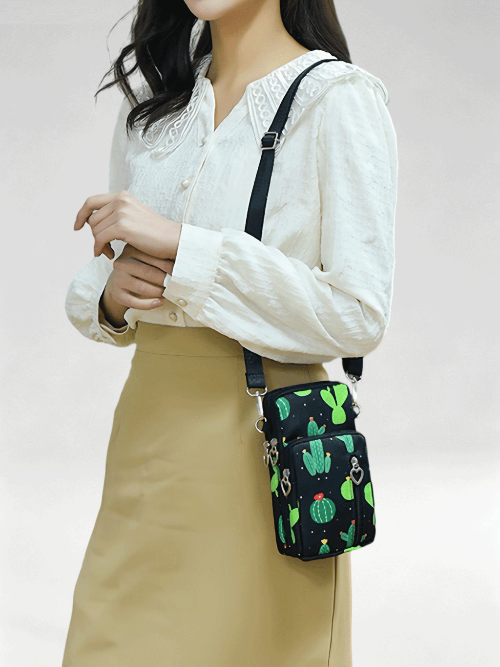 Flexvibe Mini Cell Phone Crossbody Bag for Women, Versatile Vertical Neck Pouch Coin Purse
