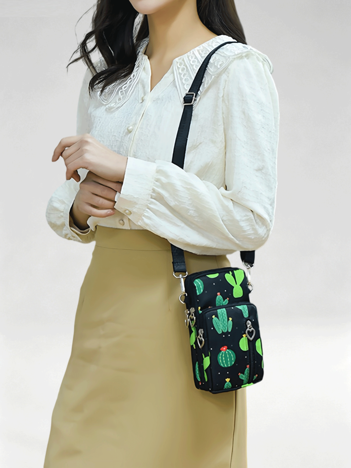 Flexvibe Mini Cell Phone Crossbody Bag for Women, Versatile Vertical Neck Pouch Coin Purse