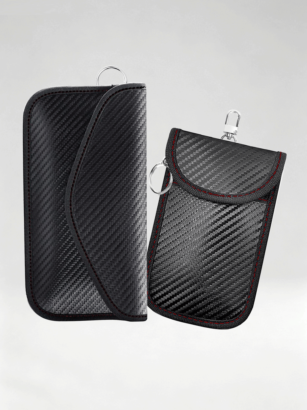 Flexvibe Carbon Fiber Car Key Fob Pouch, RFID Blocking Anti Scan Signal Shielding Key Case