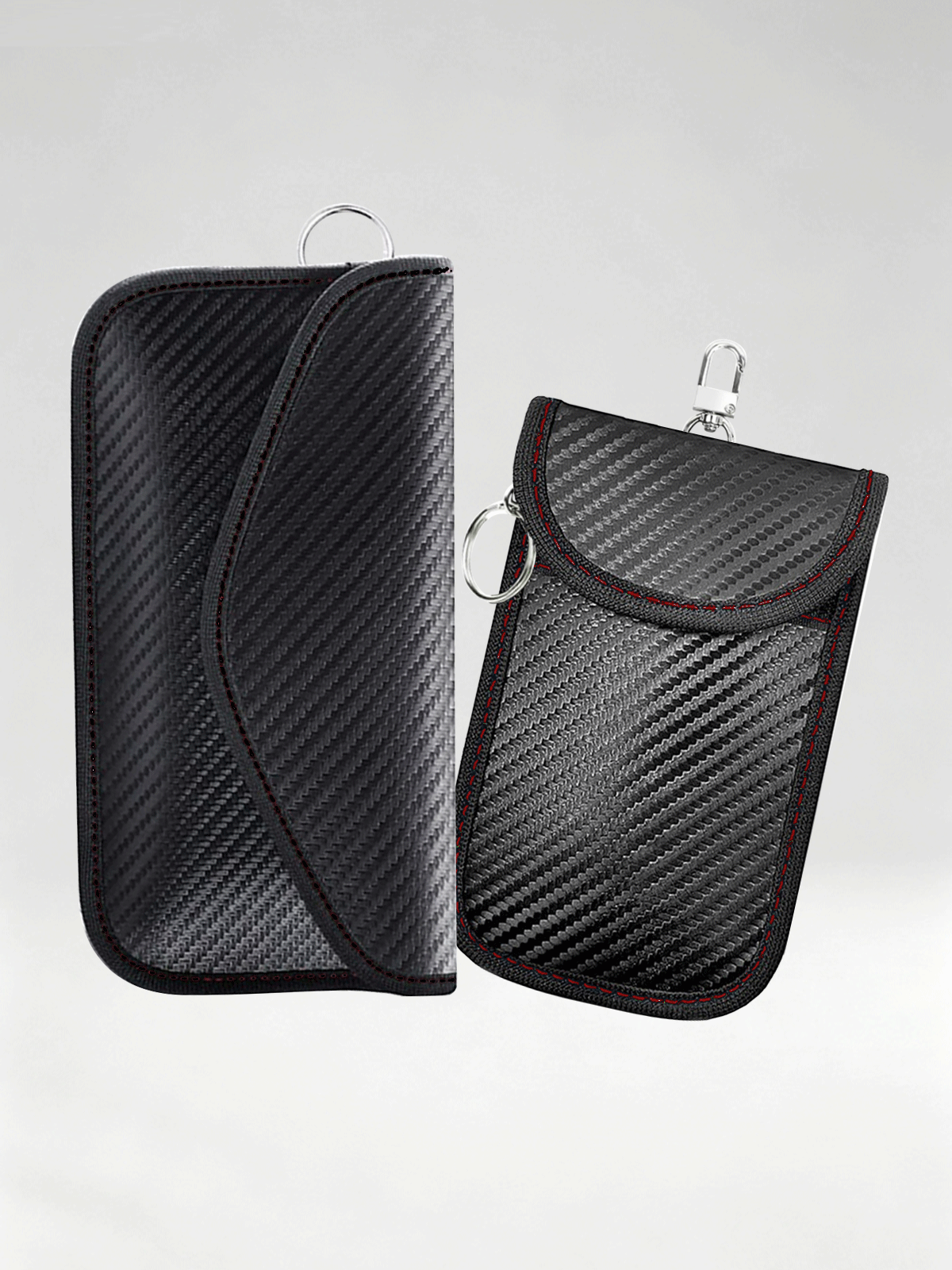 Flexvibe Carbon Fiber Car Key Fob Pouch, RFID Blocking Anti Scan Signal Shielding Key Case