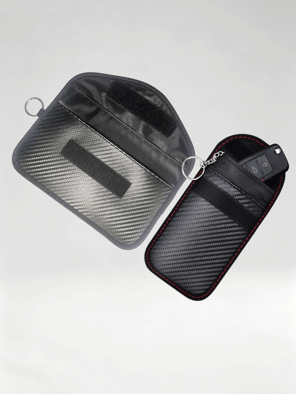 Flexvibe Carbon Fiber Car Key Fob Pouch, RFID Blocking Anti Scan Signal Shielding Key Case