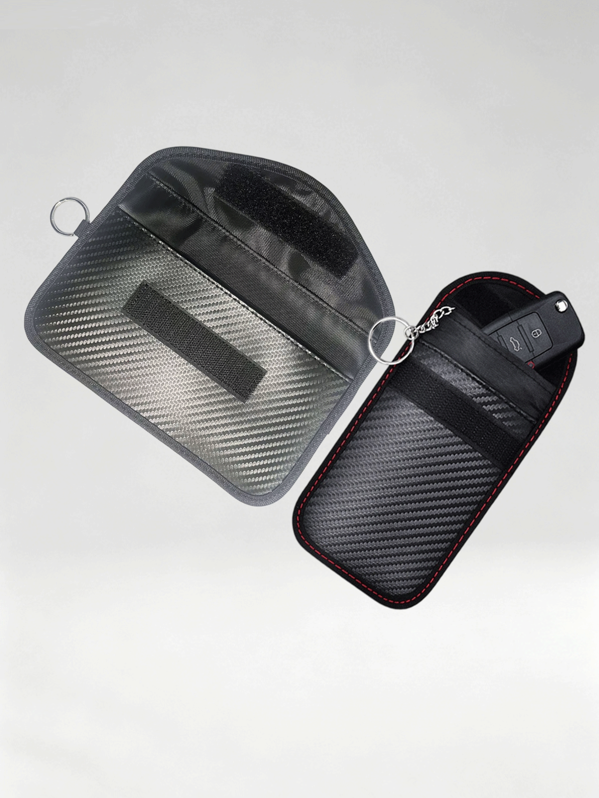 Flexvibe Carbon Fiber Car Key Fob Pouch, RFID Blocking Anti Scan Signal Shielding Key Case
