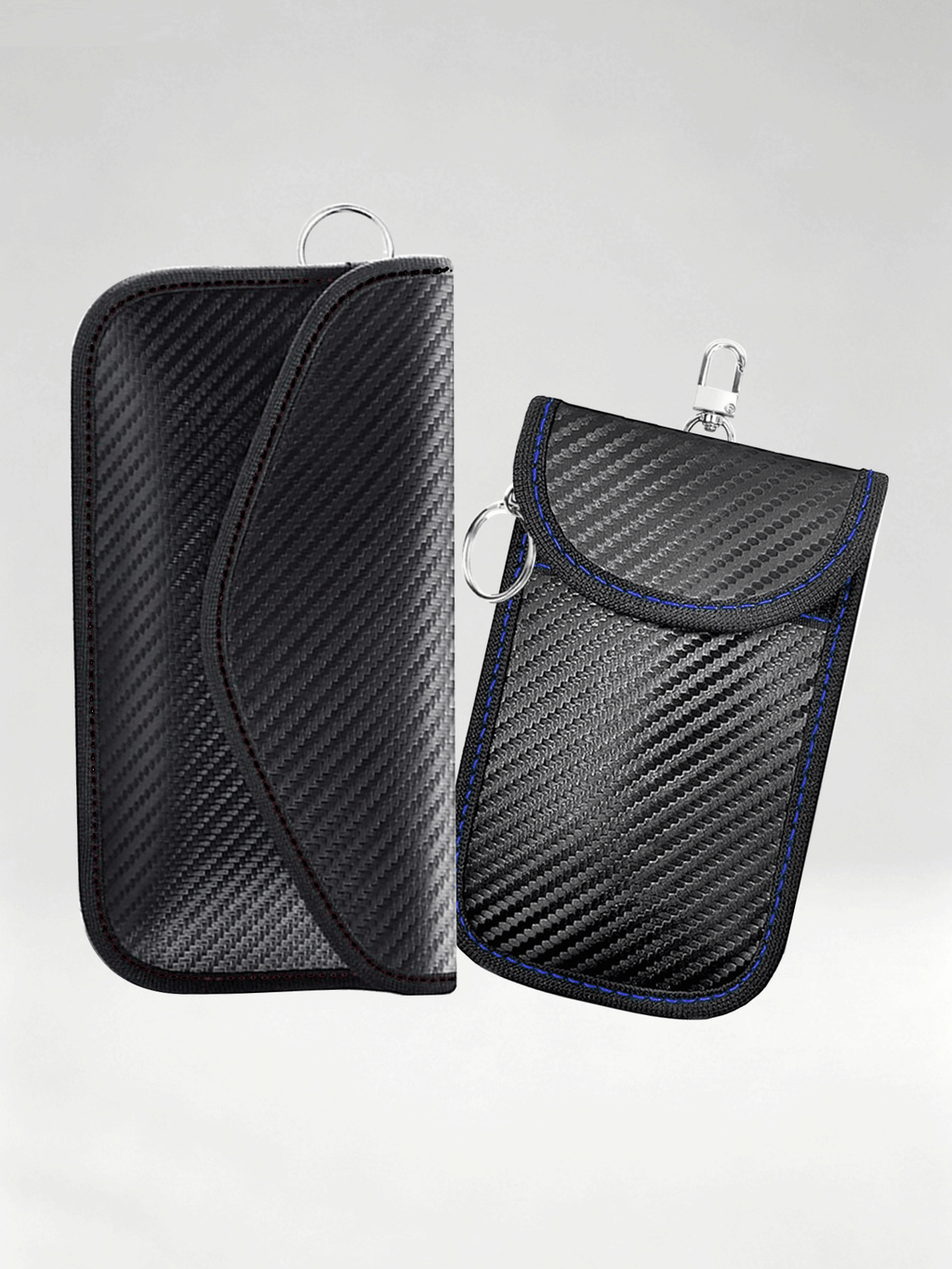 Flexvibe Carbon Fiber Car Key Fob Pouch, RFID Blocking Anti Scan Signal Shielding Key Case
