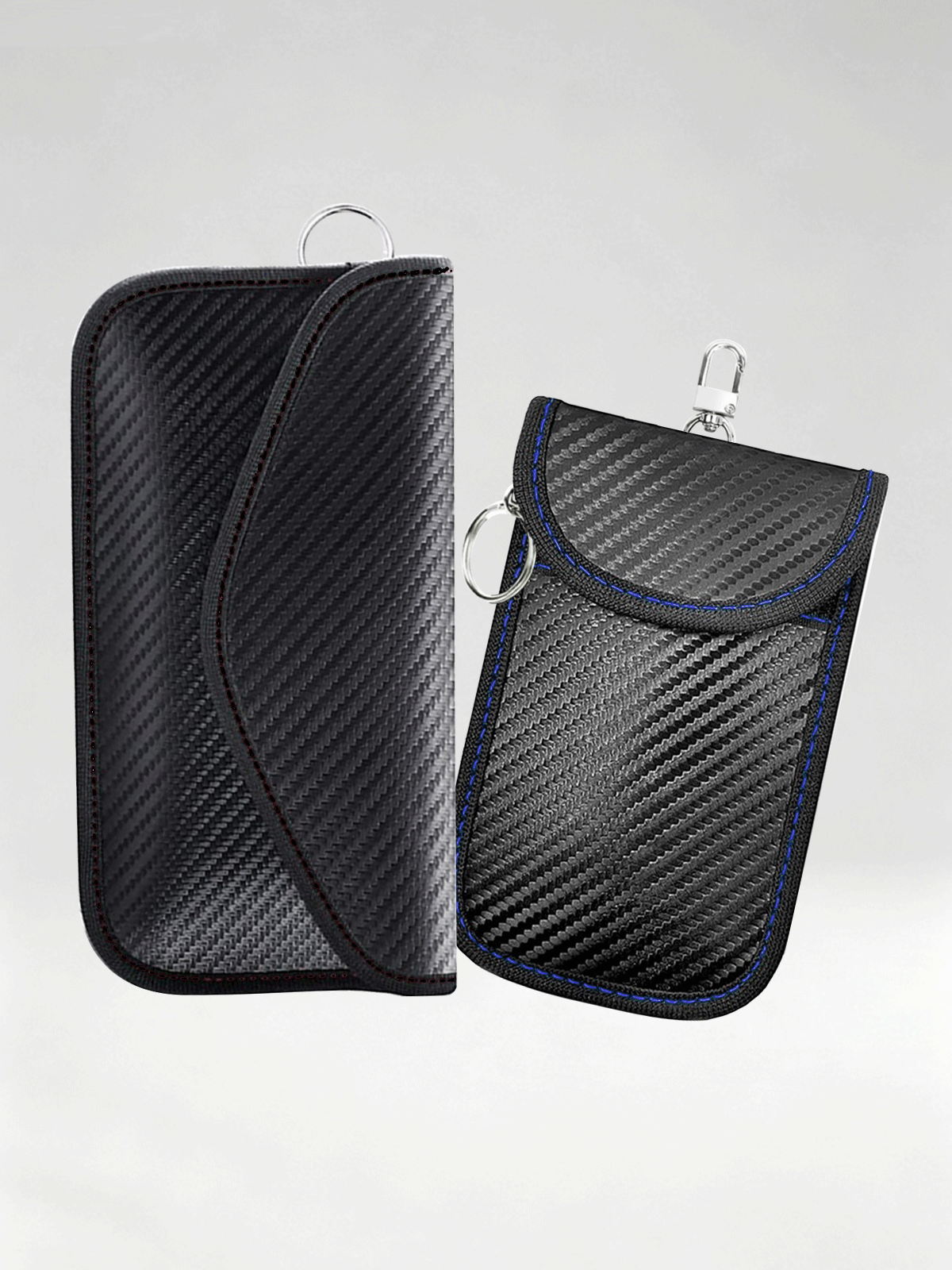 Flexvibe Carbon Fiber Car Key Fob Pouch, RFID Blocking Anti Scan Signal Shielding Key Case
