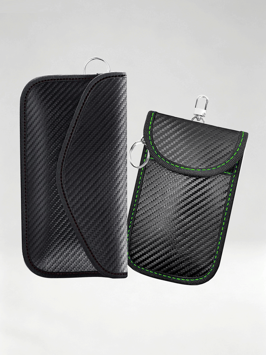 Flexvibe Carbon Fiber Car Key Fob Pouch, RFID Blocking Anti Scan Signal Shielding Key Case