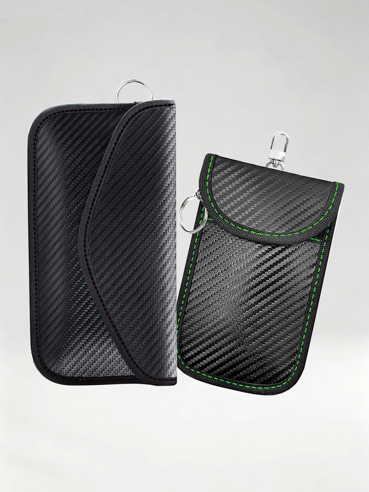 Flexvibe Carbon Fiber Car Key Fob Pouch, RFID Blocking Anti Scan Signal Shielding Key Case
