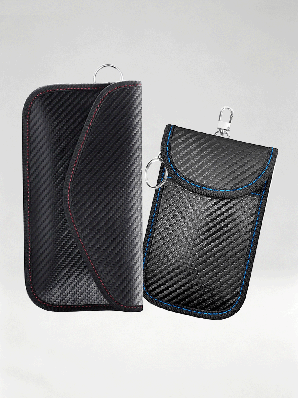 Flexvibe Carbon Fiber Car Key Fob Pouch, RFID Blocking Anti Scan Signal Shielding Key Case