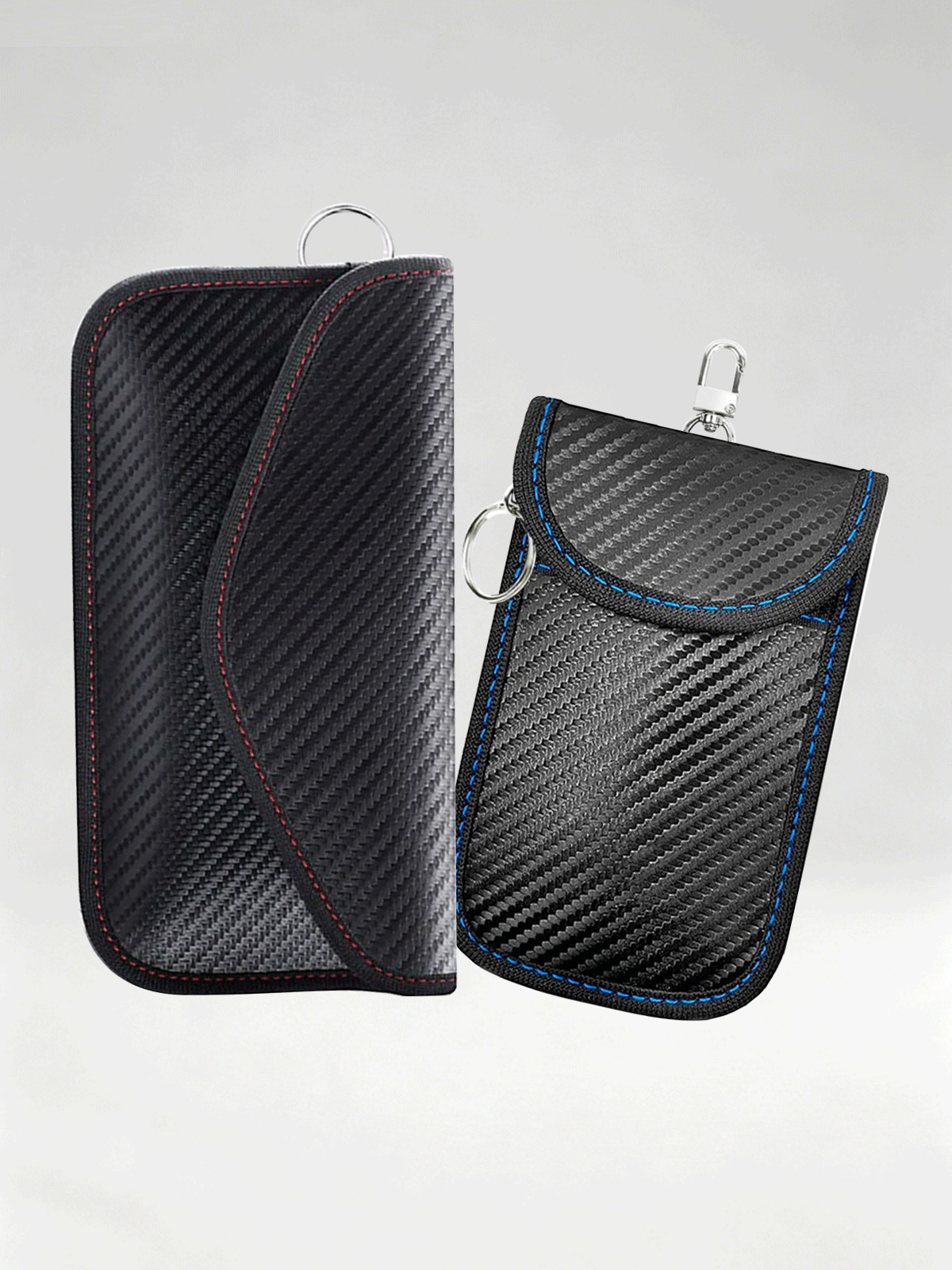 Flexvibe Carbon Fiber Car Key Fob Pouch, RFID Blocking Anti Scan Signal Shielding Key Case