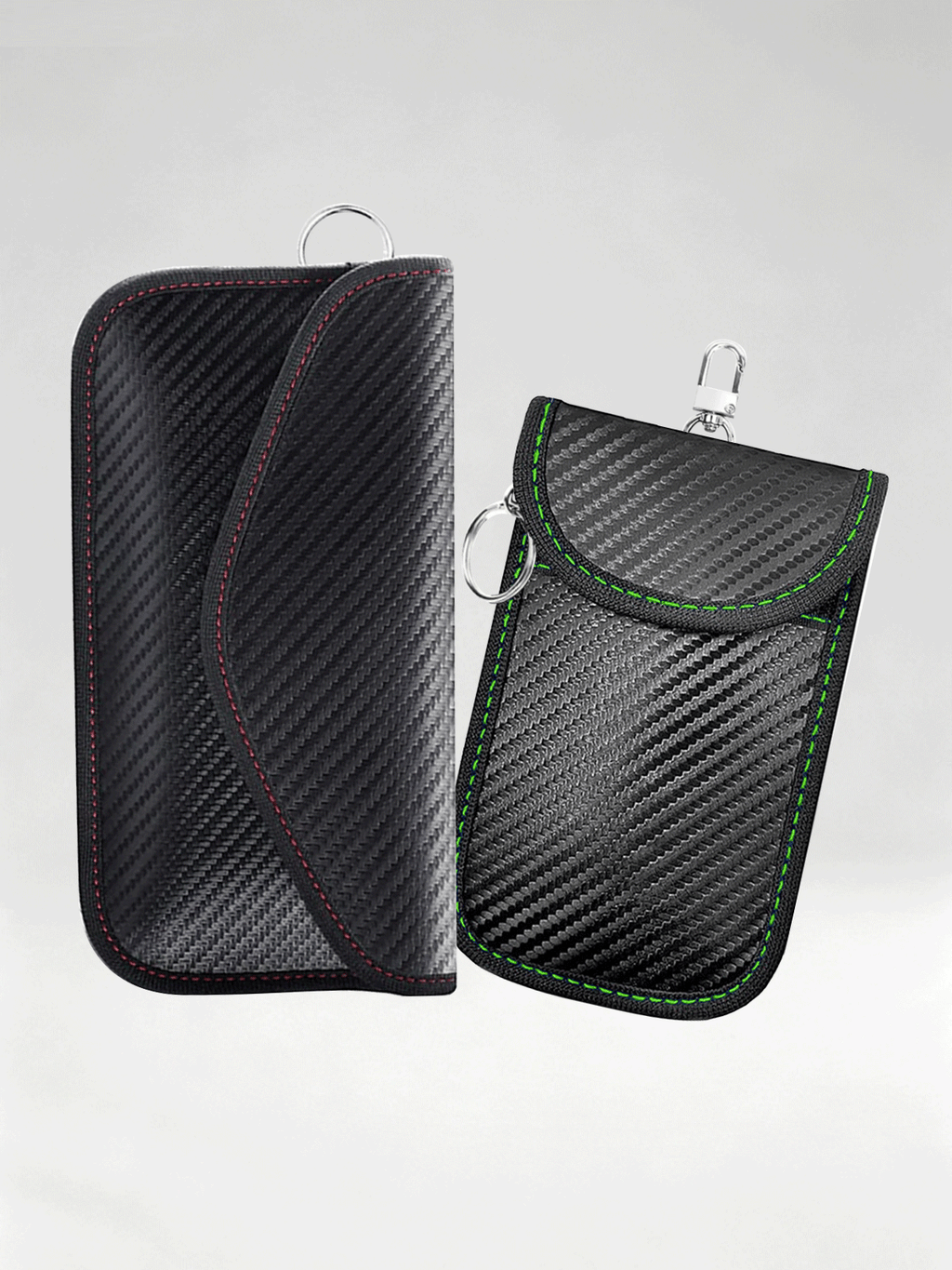 Flexvibe Carbon Fiber Car Key Fob Pouch, RFID Blocking Anti Scan Signal Shielding Key Case