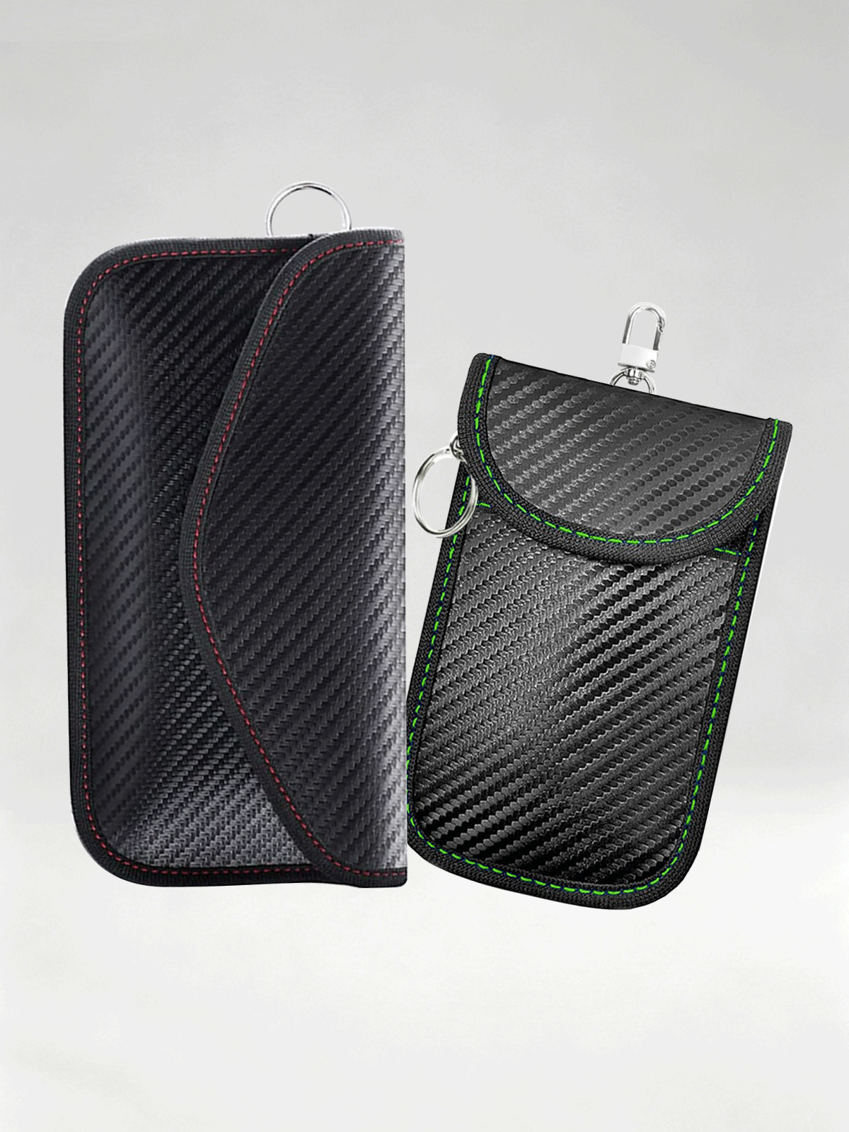 Flexvibe Carbon Fiber Car Key Fob Pouch, RFID Blocking Anti Scan Signal Shielding Key Case