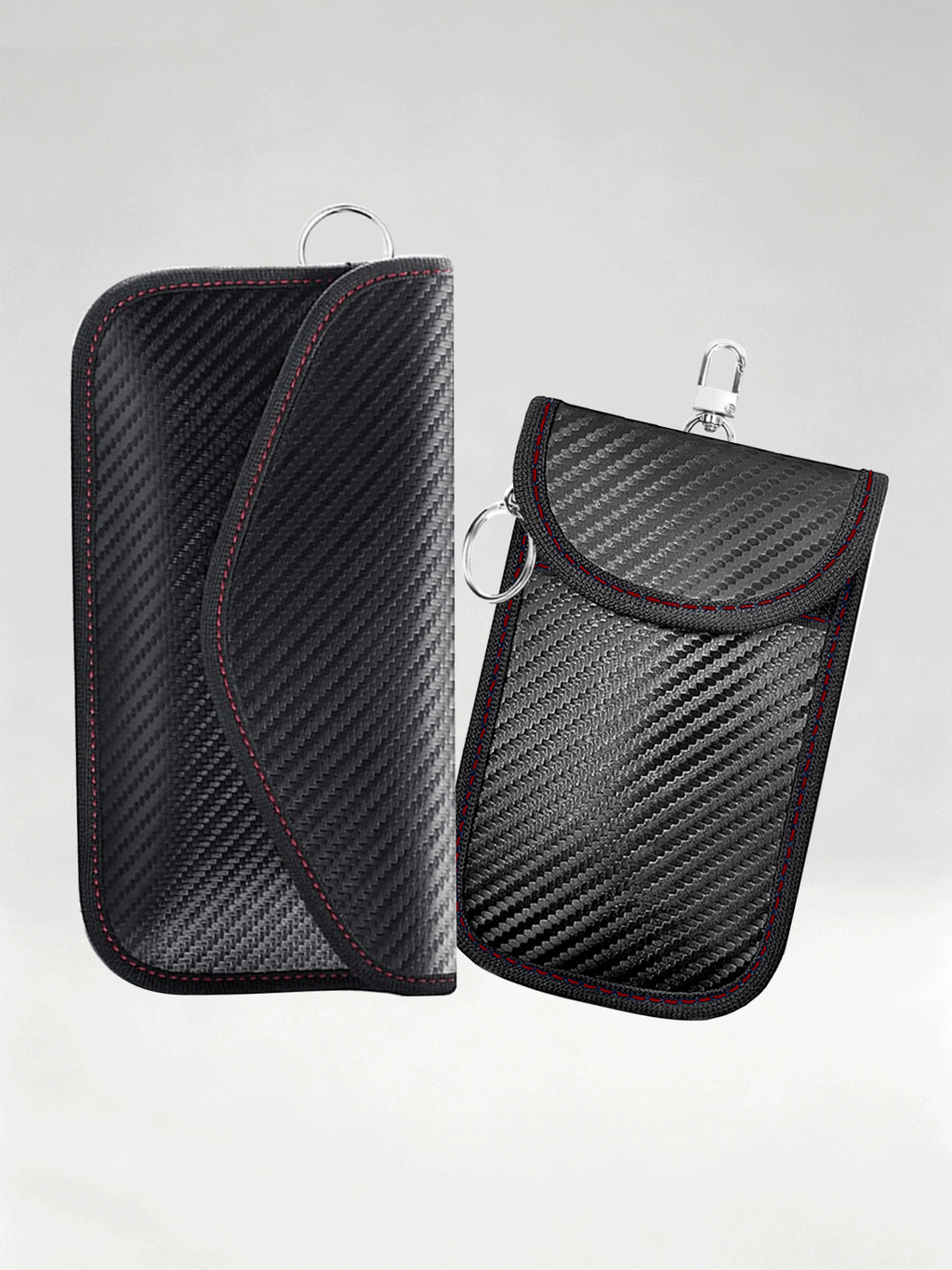 Flexvibe Carbon Fiber Car Key Fob Pouch, RFID Blocking Anti Scan Signal Shielding Key Case
