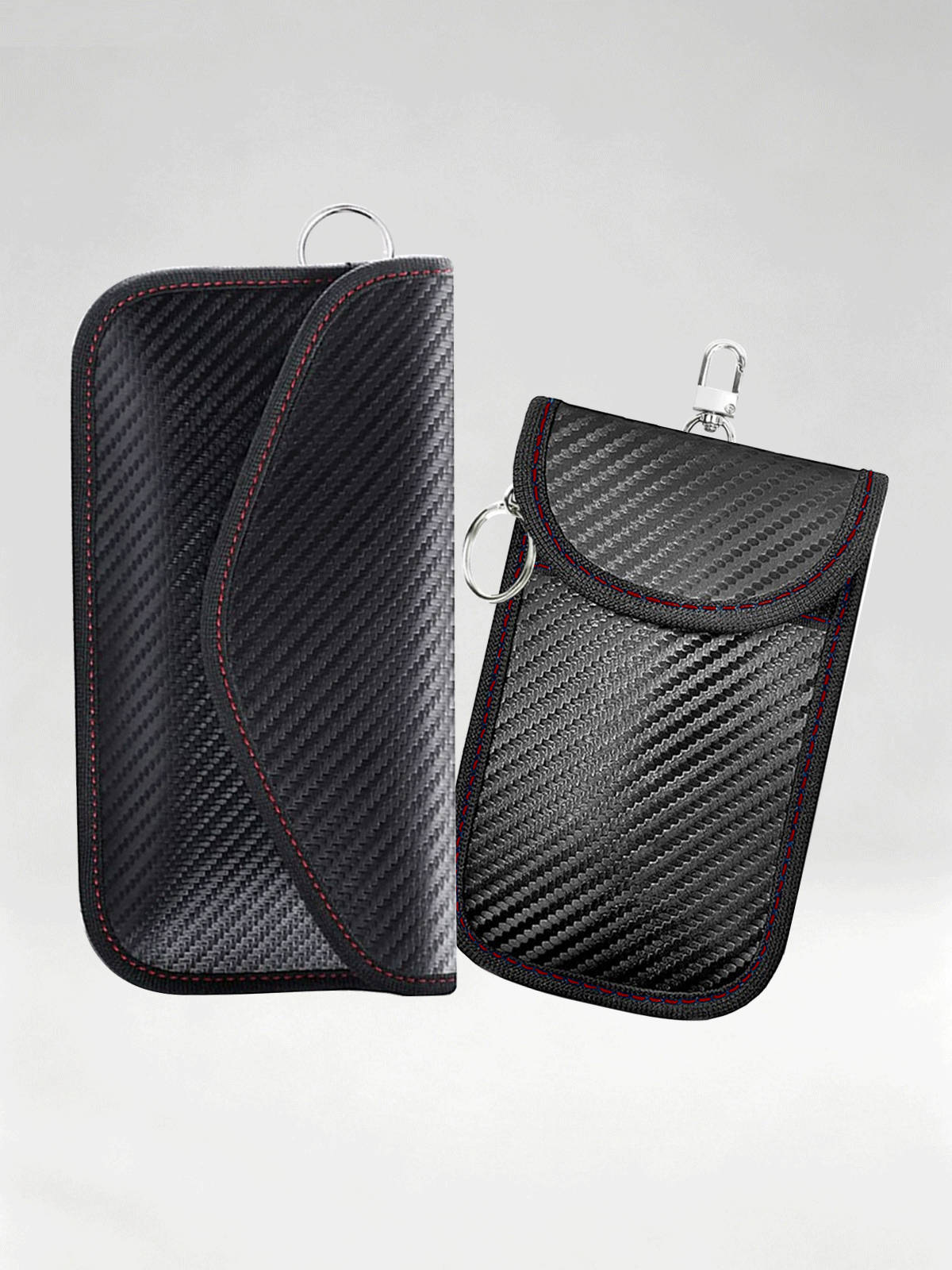 Flexvibe Carbon Fiber Car Key Fob Pouch, RFID Blocking Anti Scan Signal Shielding Key Case
