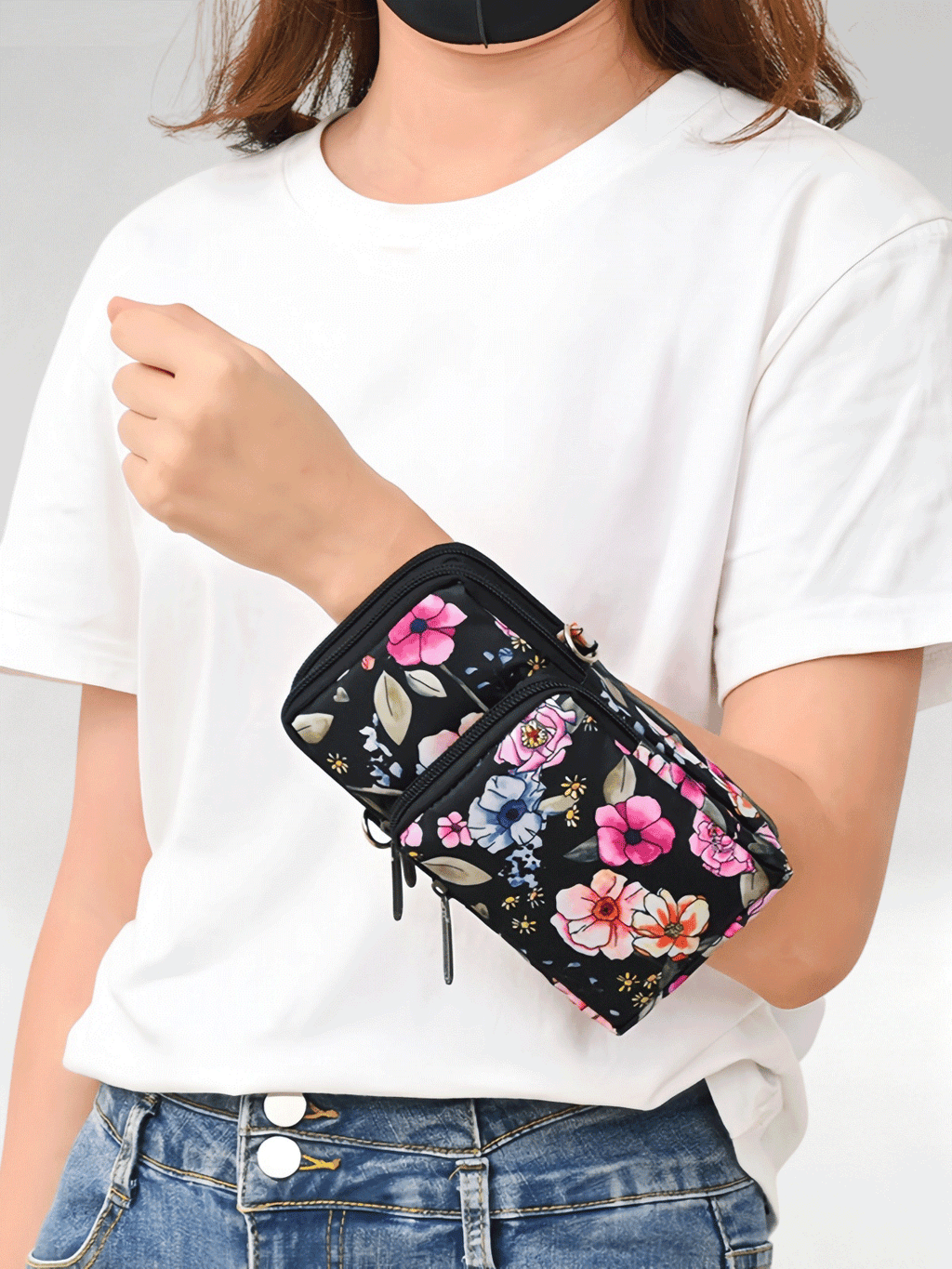Flexvibe Mini Crossbody Phone Bag for Women, Cute Wrist Purse, Stylish Casual Coin Pocket