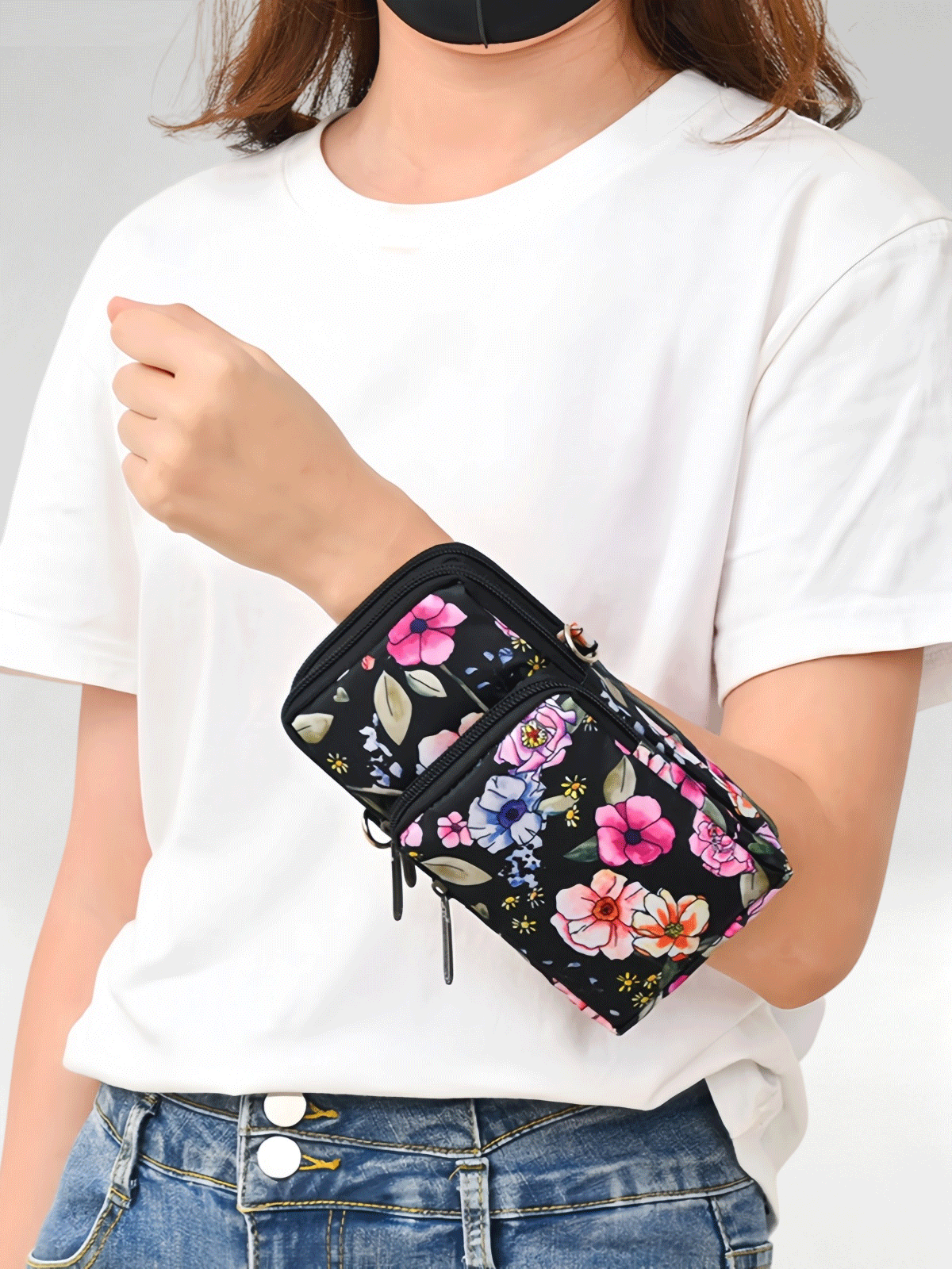 Flexvibe Mini Crossbody Phone Bag for Women, Cute Wrist Purse, Stylish Casual Coin Pocket