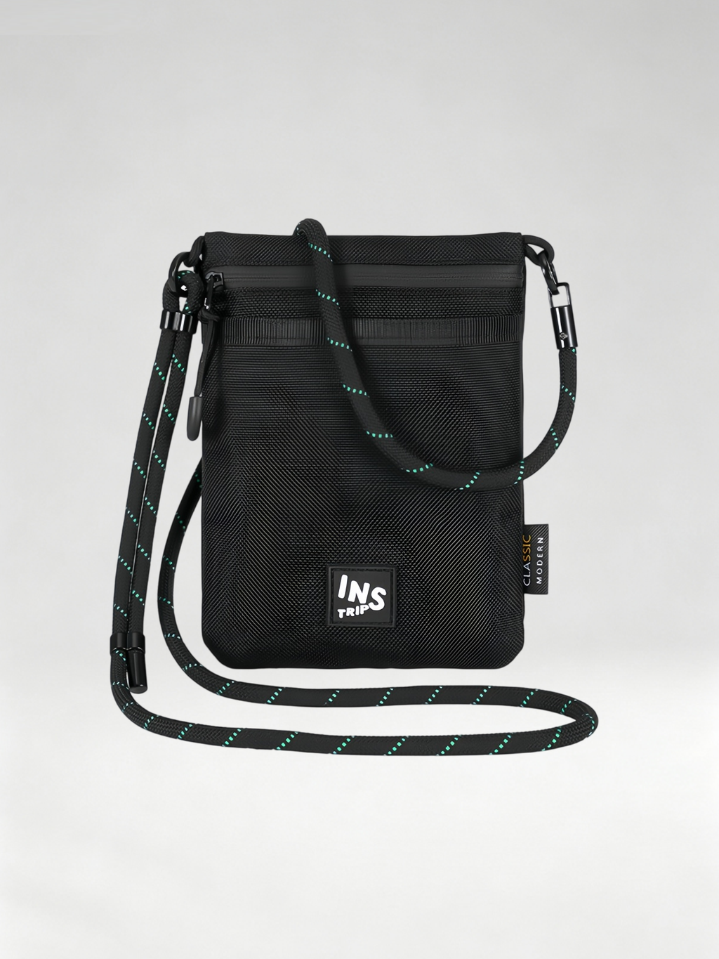 Flexvibe Nylon Lanyard Crossbody Bag, Slim Shoulder Pouch for Phone & ID Commute