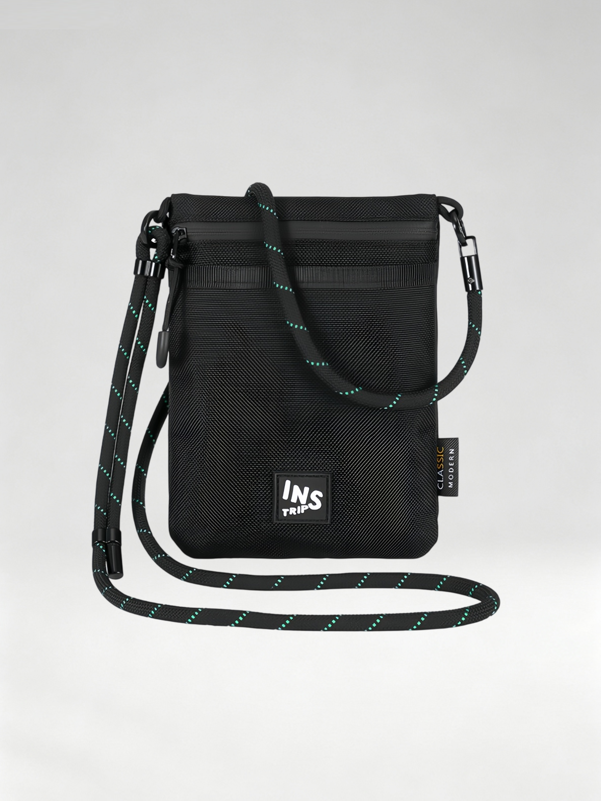Flexvibe Nylon Lanyard Crossbody Bag, Slim Shoulder Pouch for Phone & ID Commute