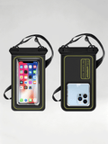 Flexvibe Floating Waterproof Phone Pouch with Dual Hooks, Touch Screen Dry Bag for Swimming