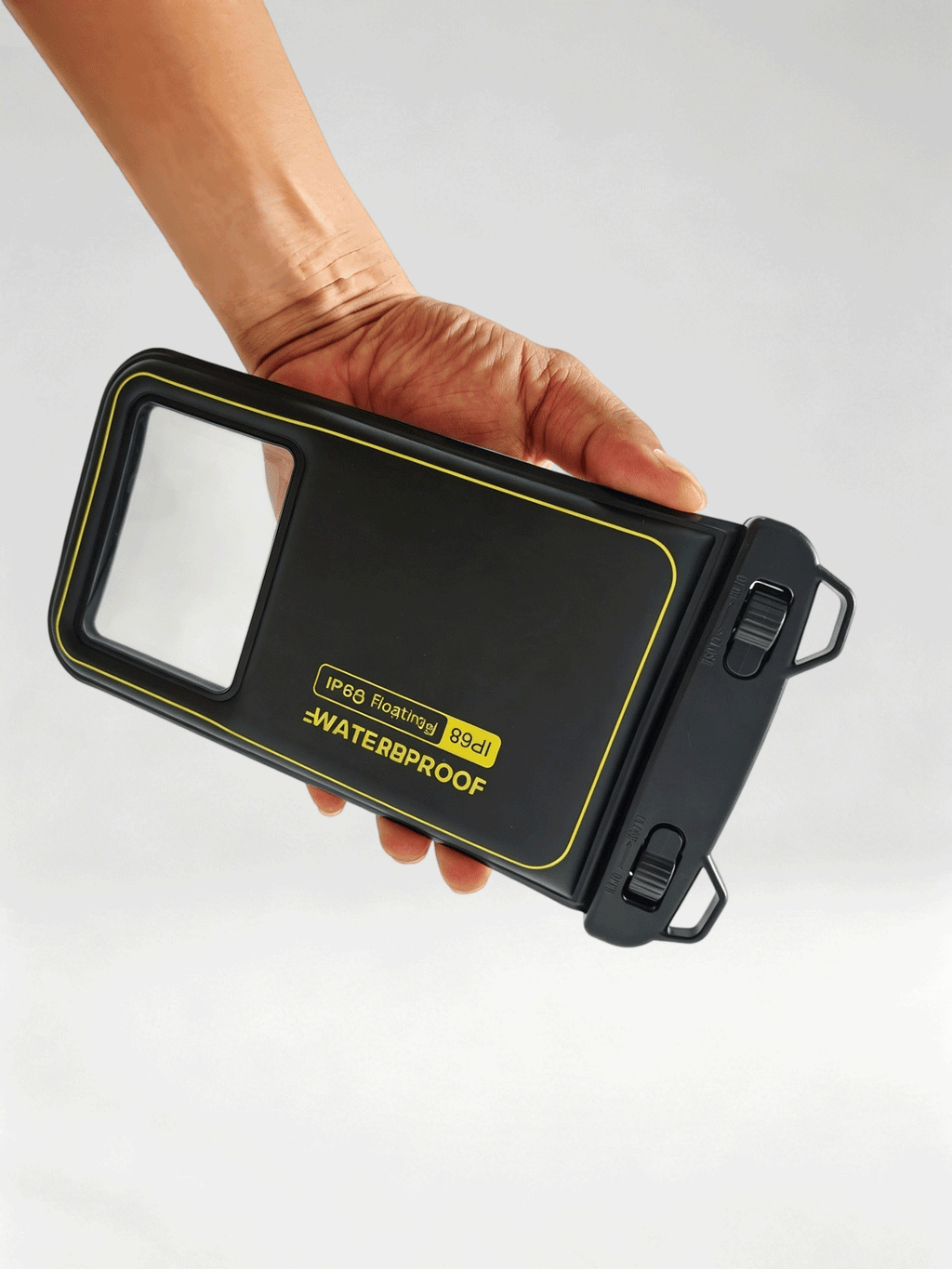 Flexvibe Floating Waterproof Phone Pouch with Dual Hooks, Touch Screen Dry Bag for Swimming