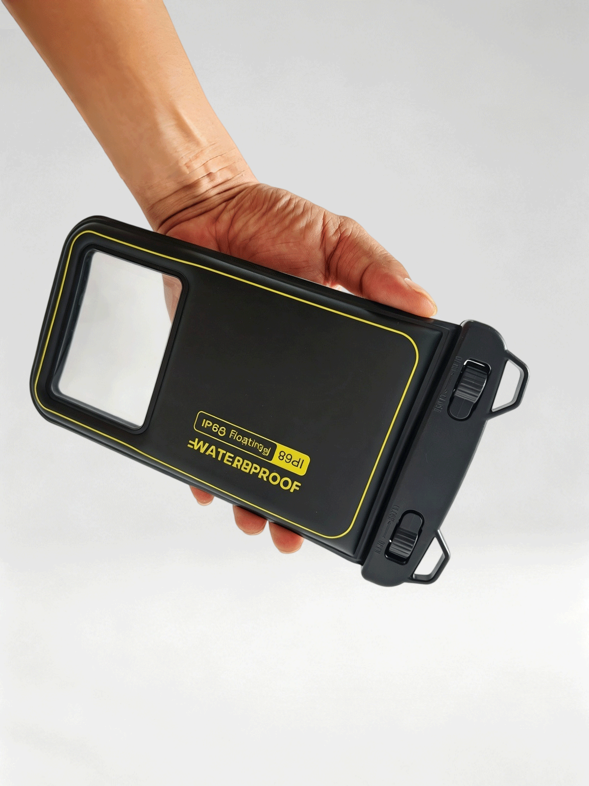 Flexvibe Floating Waterproof Phone Pouch with Dual Hooks, Touch Screen Dry Bag for Swimming