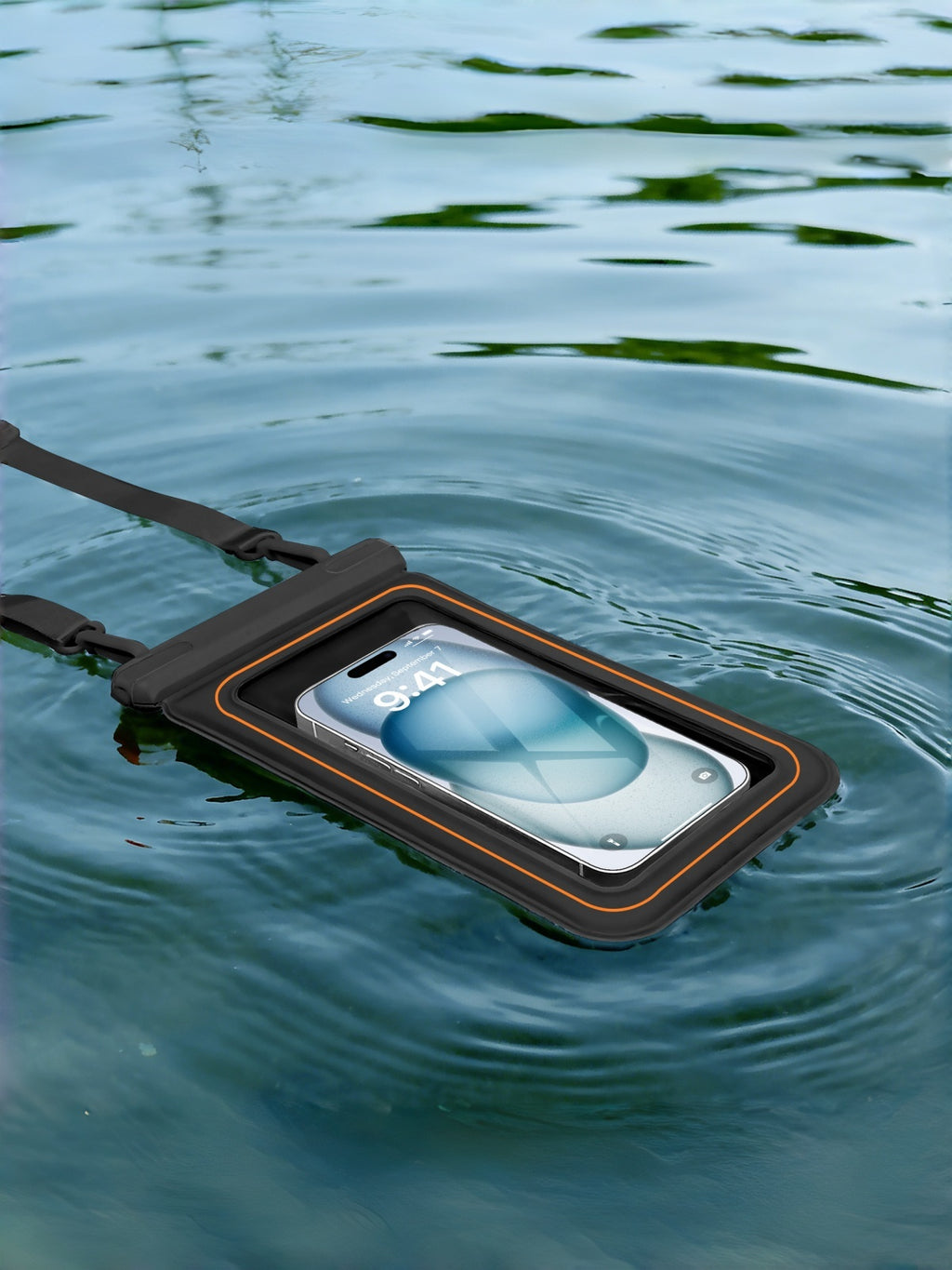 Flexvibe Floating Waterproof Phone Pouch with Dual Hooks, Touch Screen Dry Bag for Swimming