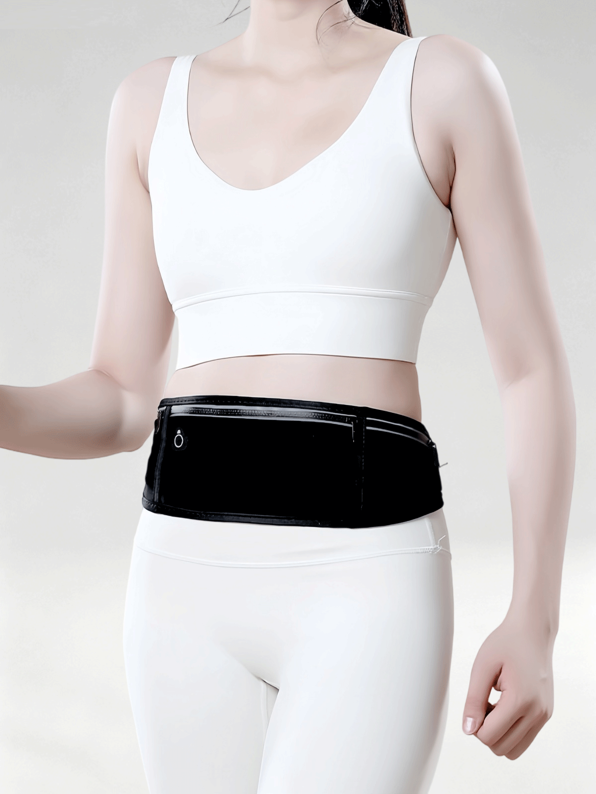 Flexvibe Running Phone Waist Bag, Waterproof Slim Invisible Belt Pouch for Men Women Marathon Outdoor Sports