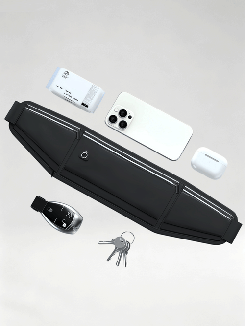 Flexvibe Running Phone Waist Bag, Waterproof Slim Invisible Belt Pouch for Men Women Marathon Outdoor Sports