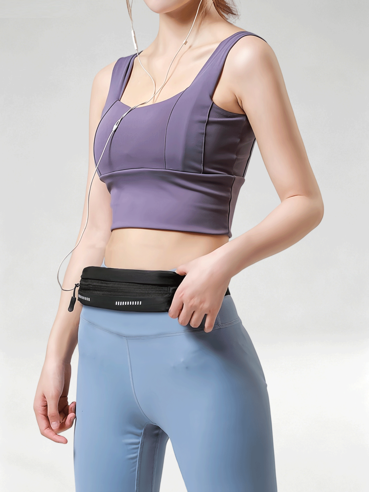Flexvibe Slim Waterproof Running Fanny Pack, Invisible Waist Belt, 6.5 Inch Sports Phone Pouch