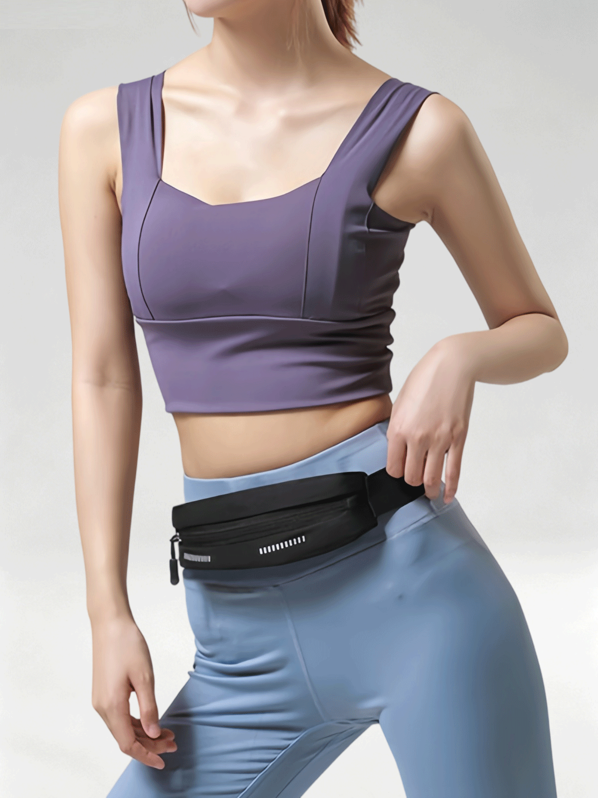 Flexvibe Slim Waterproof Running Fanny Pack, Invisible Waist Belt, 6.5 Inch Sports Phone Pouch