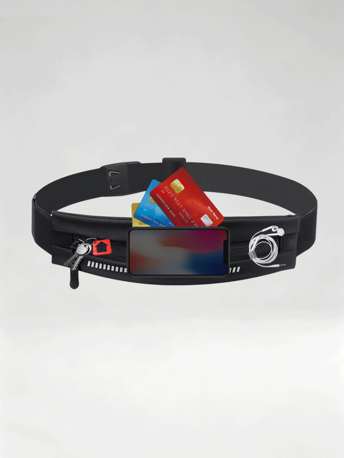Flexvibe Slim Waterproof Running Fanny Pack, Invisible Waist Belt, 6.5 Inch Sports Phone Pouch