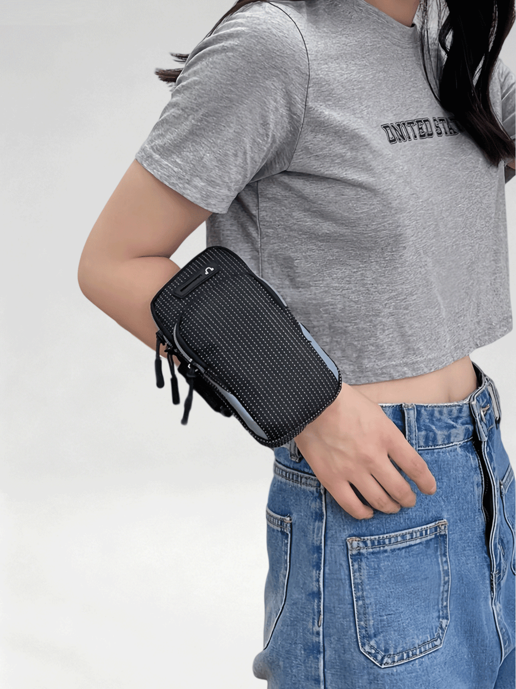 Flexvibe Waterproof Multifunctional Running Phone Armband, Sports Arm Sleeve Wrist Pouch for Outdoor Gym Fitness