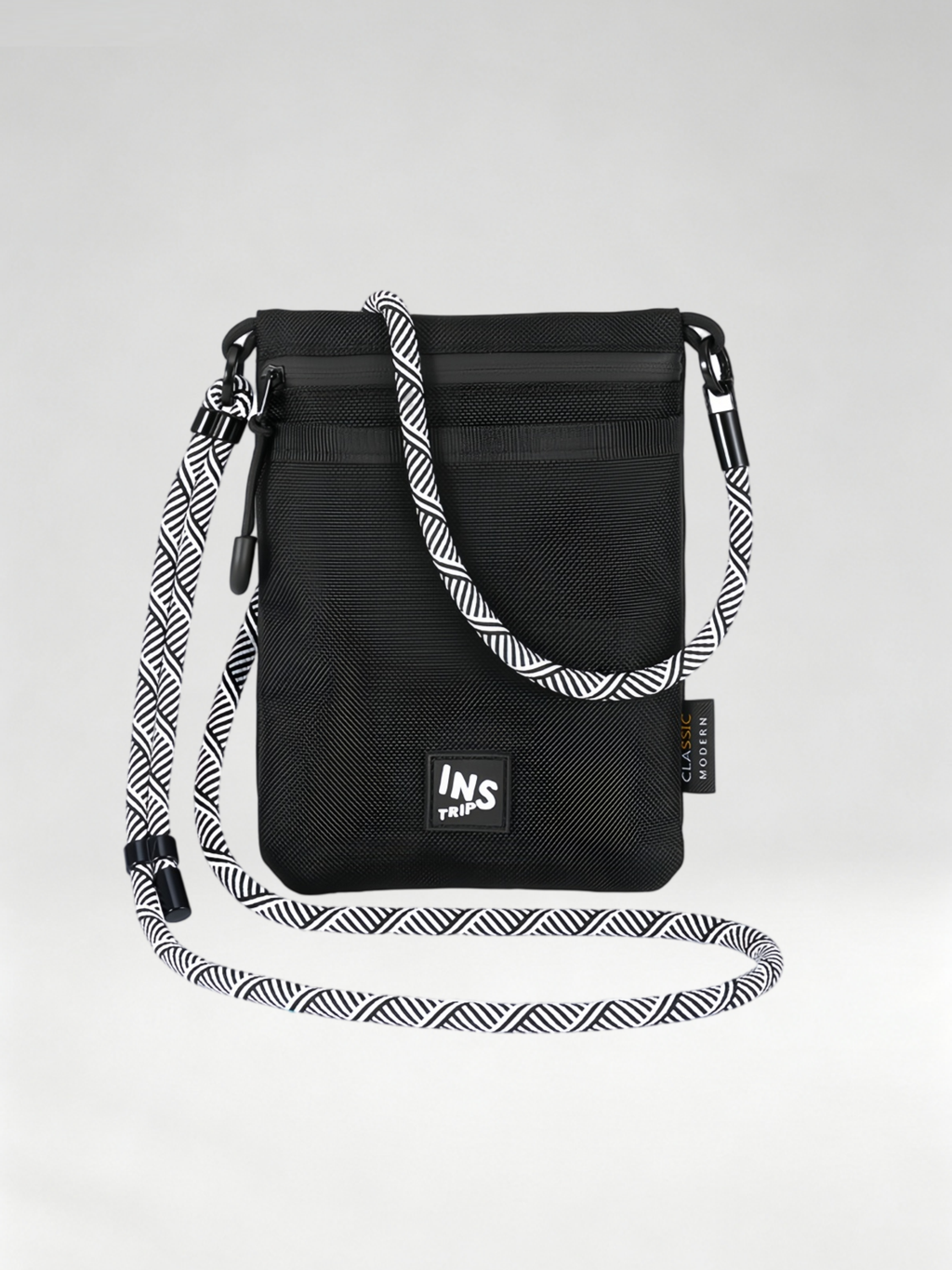 Flexvibe Nylon Lanyard Crossbody Bag, Slim Shoulder Pouch for Phone & ID Commute
