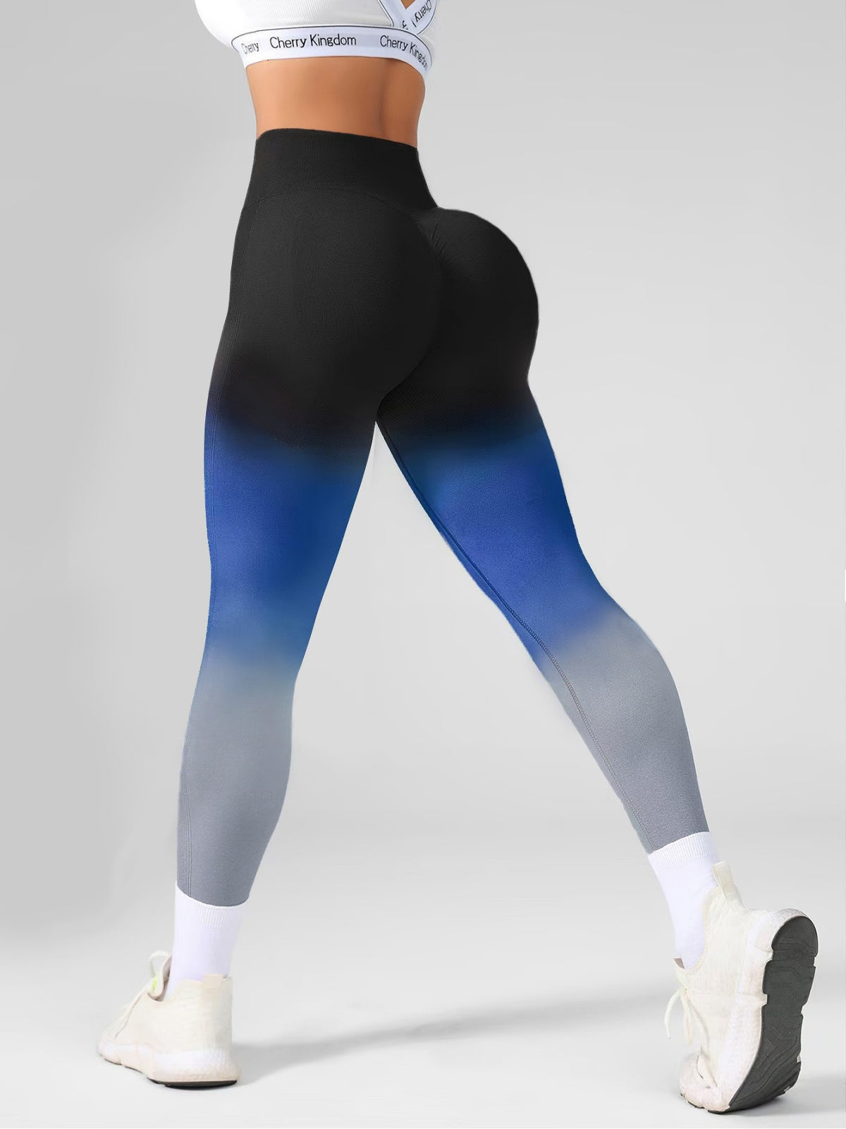 Flexvibe Gradient High Waist Naked Feel Yoga Leggings, No Camel Toe Tummy Control Butt Lifting Quick Dry Pants