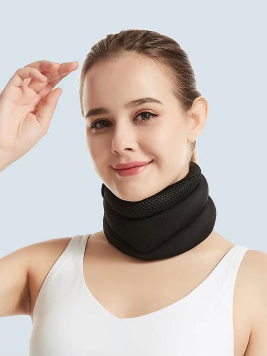 Flexvibe Everyday Neck Support Brace | 3-Layer, Chin + Neck + Chest, Perforated Mesh, One Size