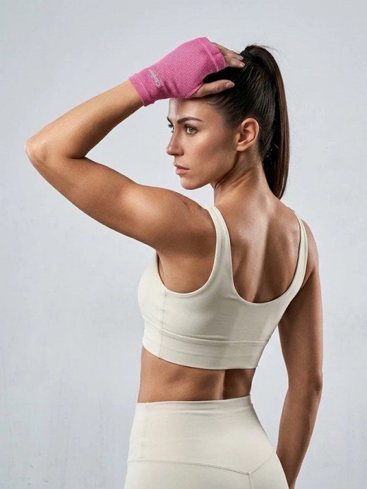 Flexvibe Lightweight Wrist Support | Finger Loop Sweatband, Cool-Feel Mesh, UV Protection, One Size