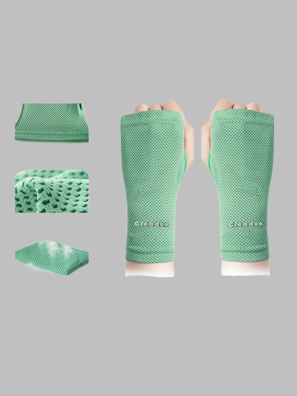 Flexvibe Cooling Quick Dry Wristbands, Thin Sun Protection Sweat Wiping Wrist Sleeves for Men Women Running Badminton Fitness Sports Towel Gloves