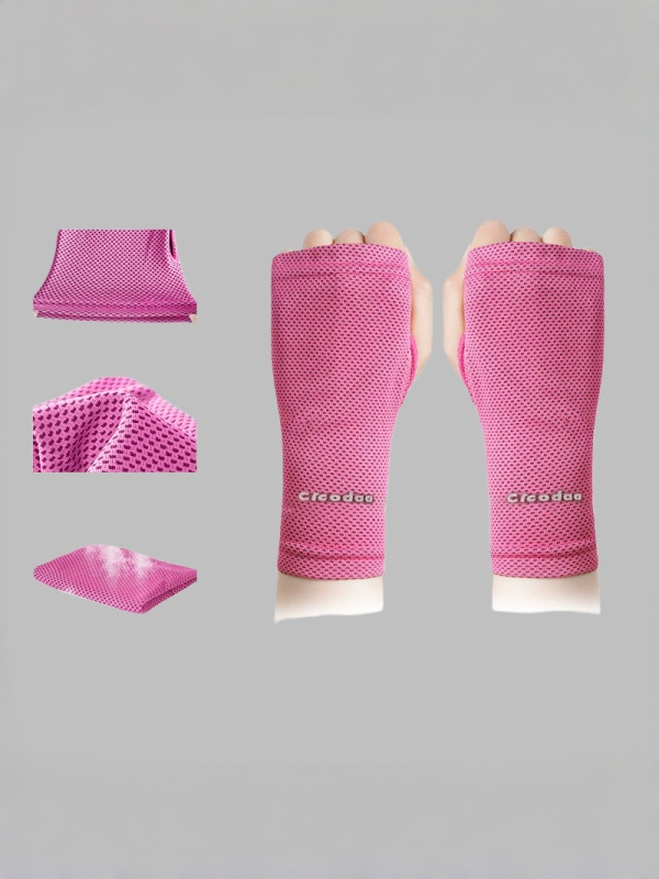Flexvibe Cooling Quick Dry Wristbands, Thin Sun Protection Sweat Wiping Wrist Sleeves for Men Women Running Badminton Fitness Sports Towel Gloves