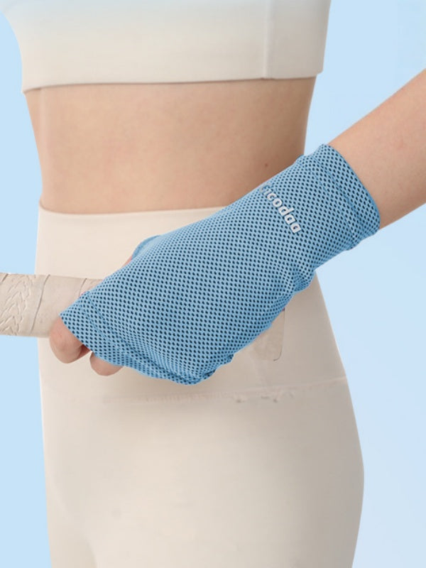 Flexvibe Cooling Quick Dry Wristbands, Thin Sun Protection Sweat Wiping Wrist Sleeves for Men Women Running Badminton Fitness Sports Towel Gloves
