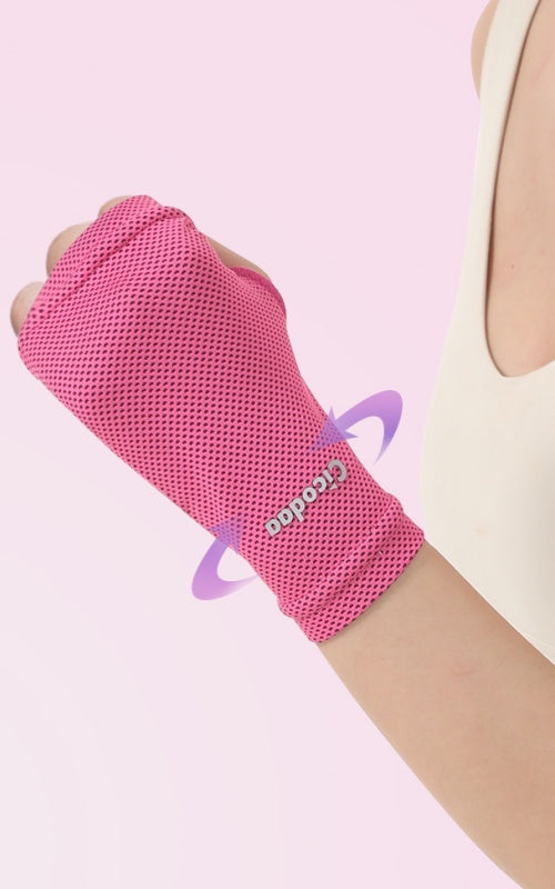 Flexvibe Cooling Quick Dry Wristbands, Thin Sun Protection Sweat Wiping Wrist Sleeves for Men Women Running Badminton Fitness Sports Towel Gloves