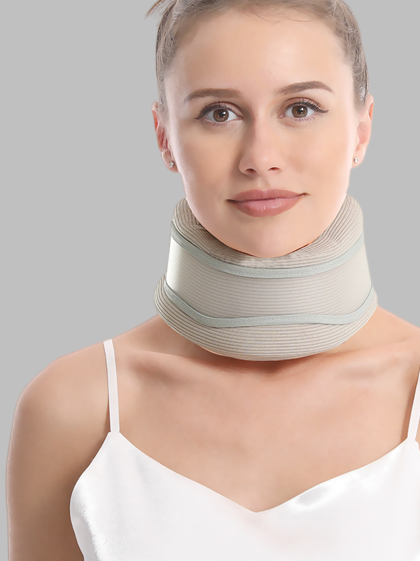 Flexvibe Adjustable Latex Neck Brace, Anti Text Neck Cervical Posture Corrector, Comfort Neck Support Collar for Men & Women, Ideal for Long Office Sitting to Ease Cervical Soreness
