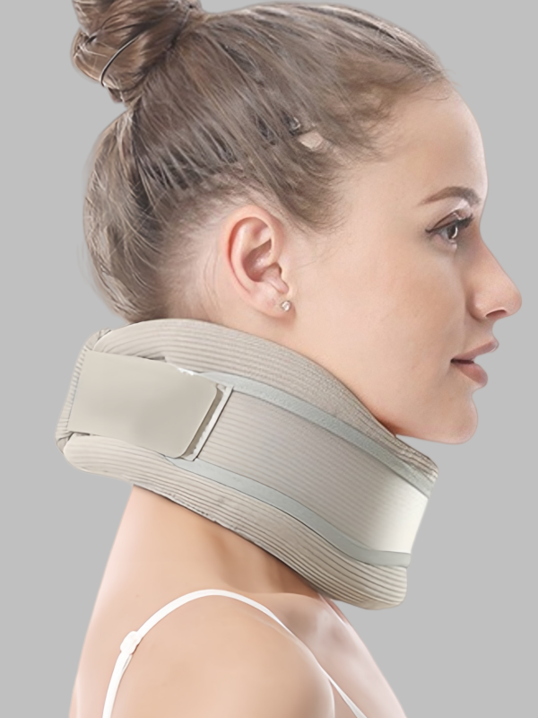 Flexvibe Adjustable Latex Neck Brace, Anti Text Neck Cervical Posture Corrector, Comfort Neck Support Collar for Men & Women, Ideal for Long Office Sitting to Ease Cervical Soreness