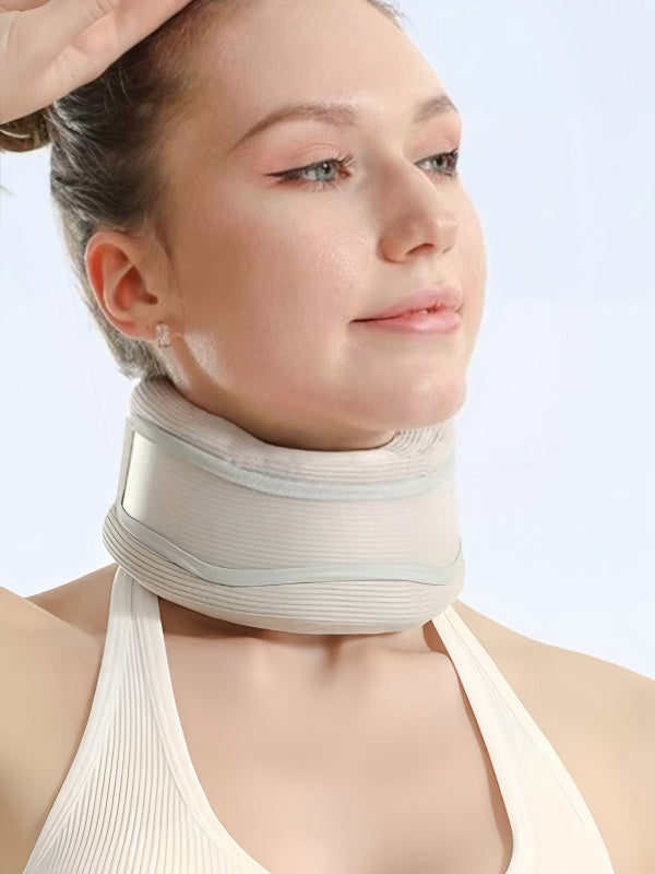 Flexvibe Adjustable Latex Neck Brace, Anti Text Neck Cervical Posture Corrector, Comfort Neck Support Collar for Men & Women, Ideal for Long Office Sitting to Ease Cervical Soreness