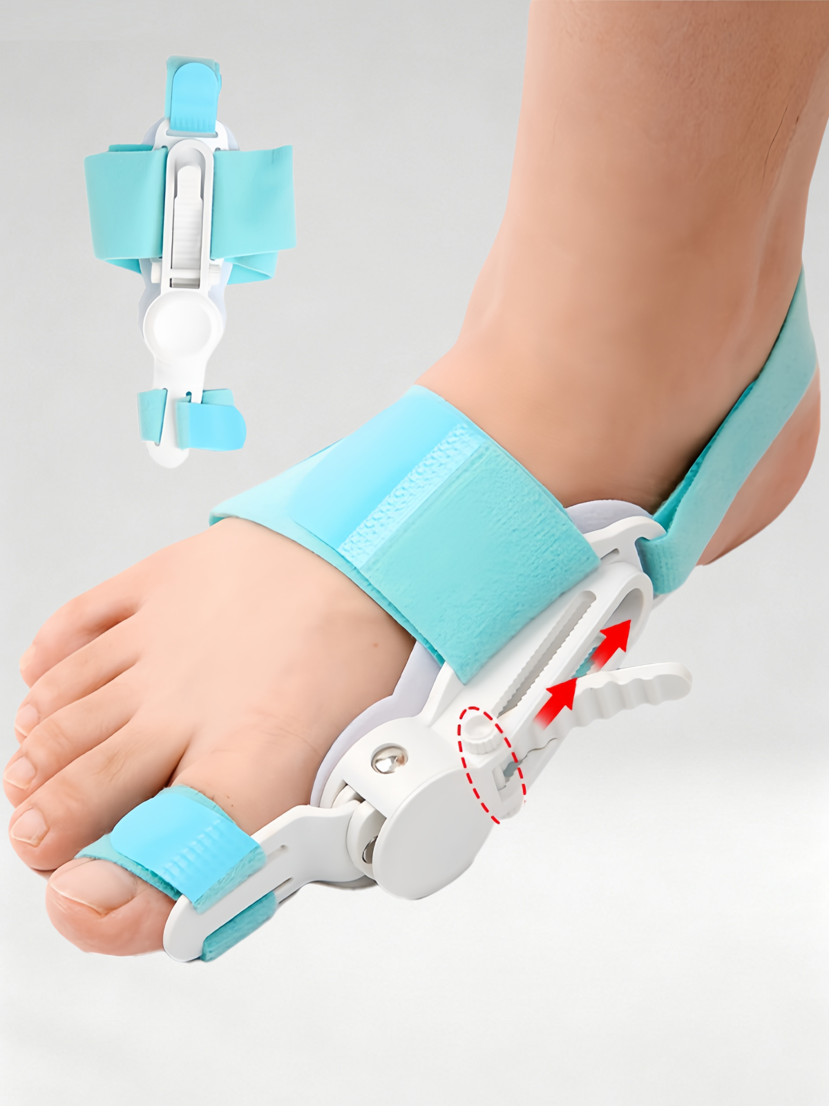 Flexvibe Buckle‑Adjustable Bunion Corrector, Hallux Valgus Big Toe Orthotic Corrector for Daily Use