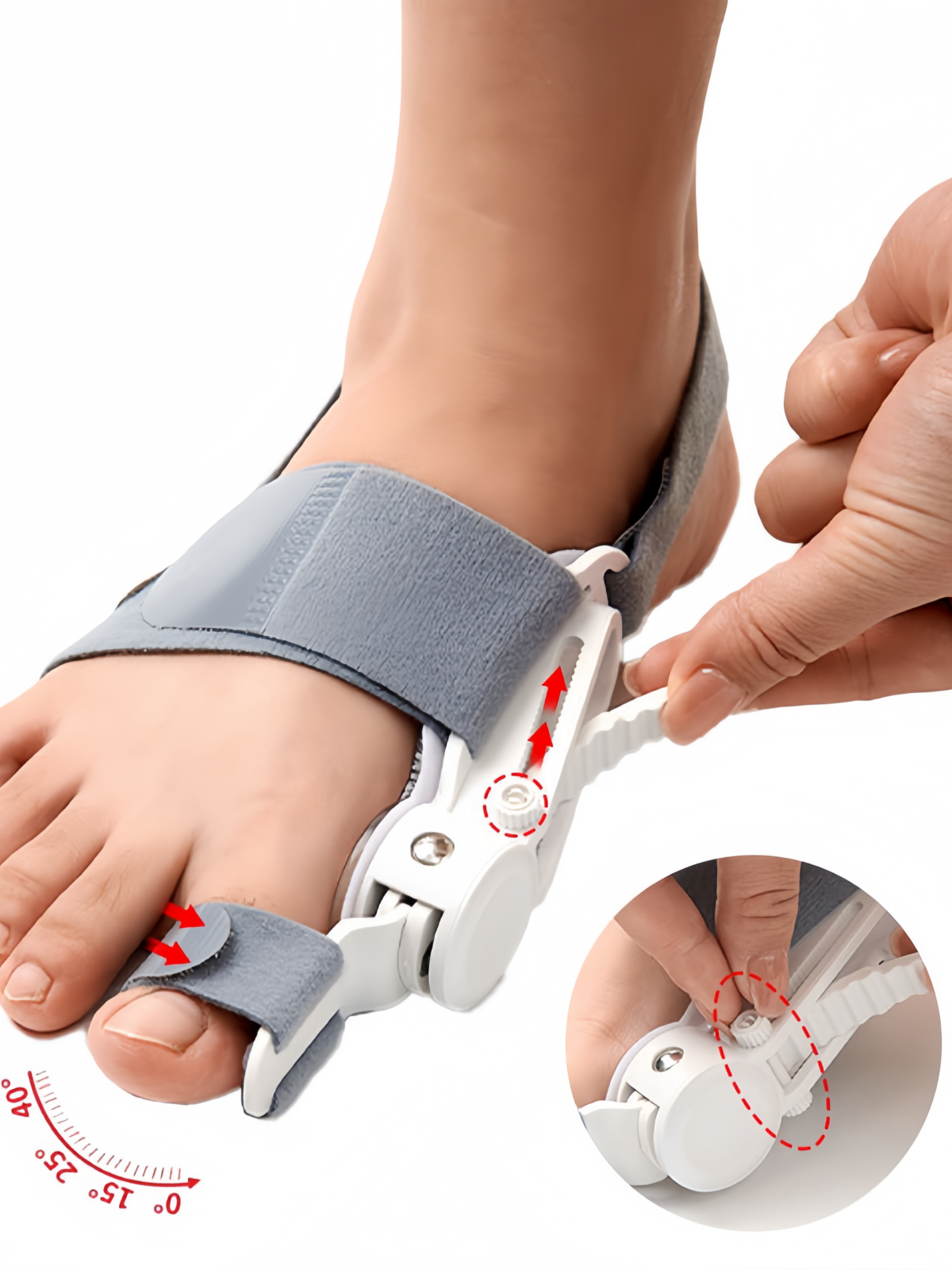 Flexvibe Buckle‑Adjustable Bunion Corrector, Hallux Valgus Big Toe Orthotic Corrector for Daily Use