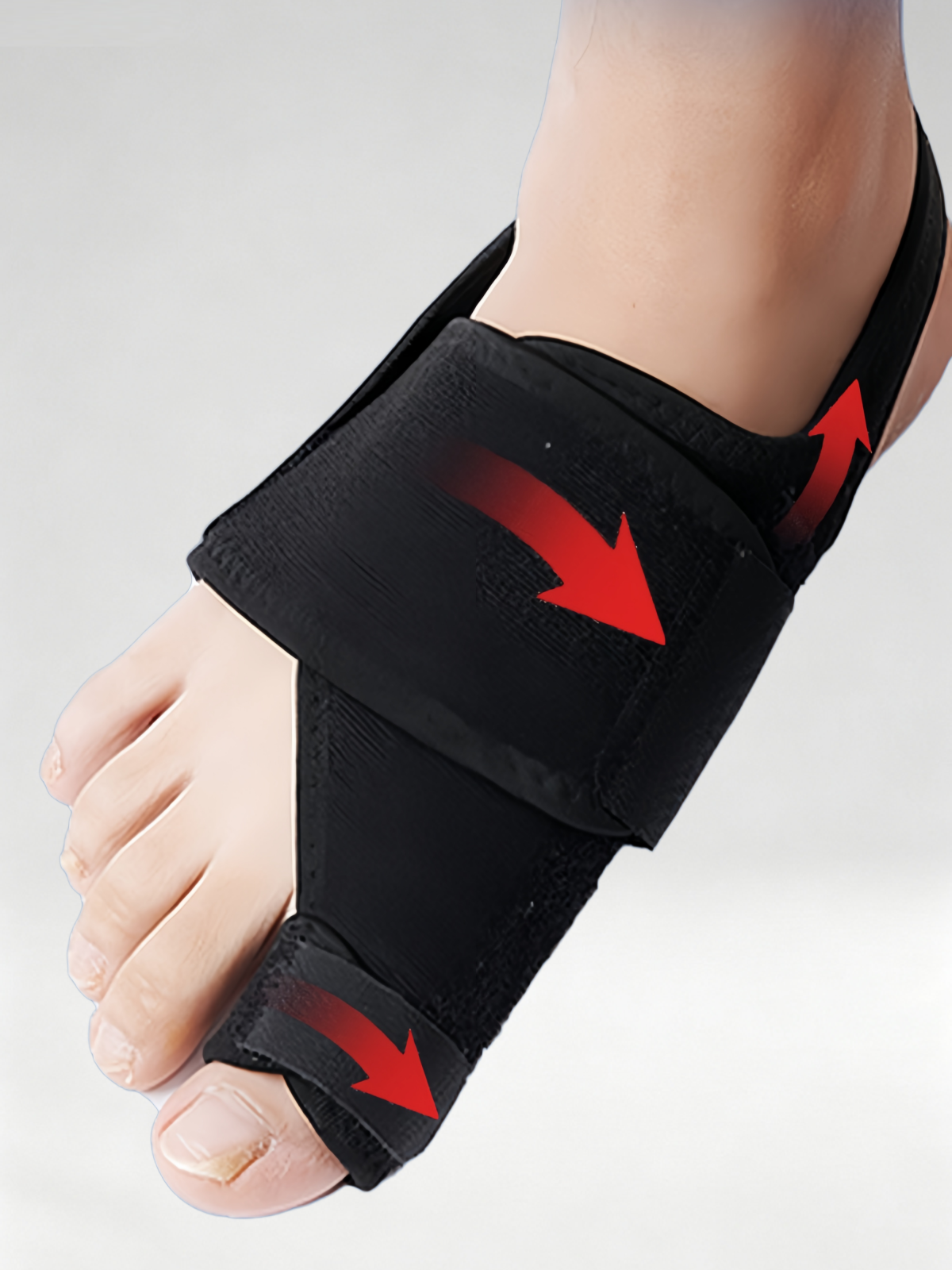 Flexvibe Adjustable Bunion Corrector Toe Separator, Day & Night Big Toe Fixing Strap for Hallux Valgus