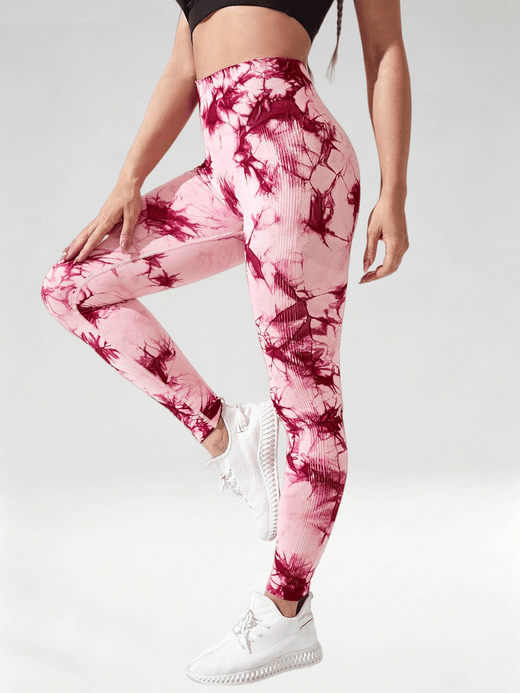 Flexvibe High-Waist Seamless Tie-Dye Leggings | 9/8 Quick-Dry Workout Pants