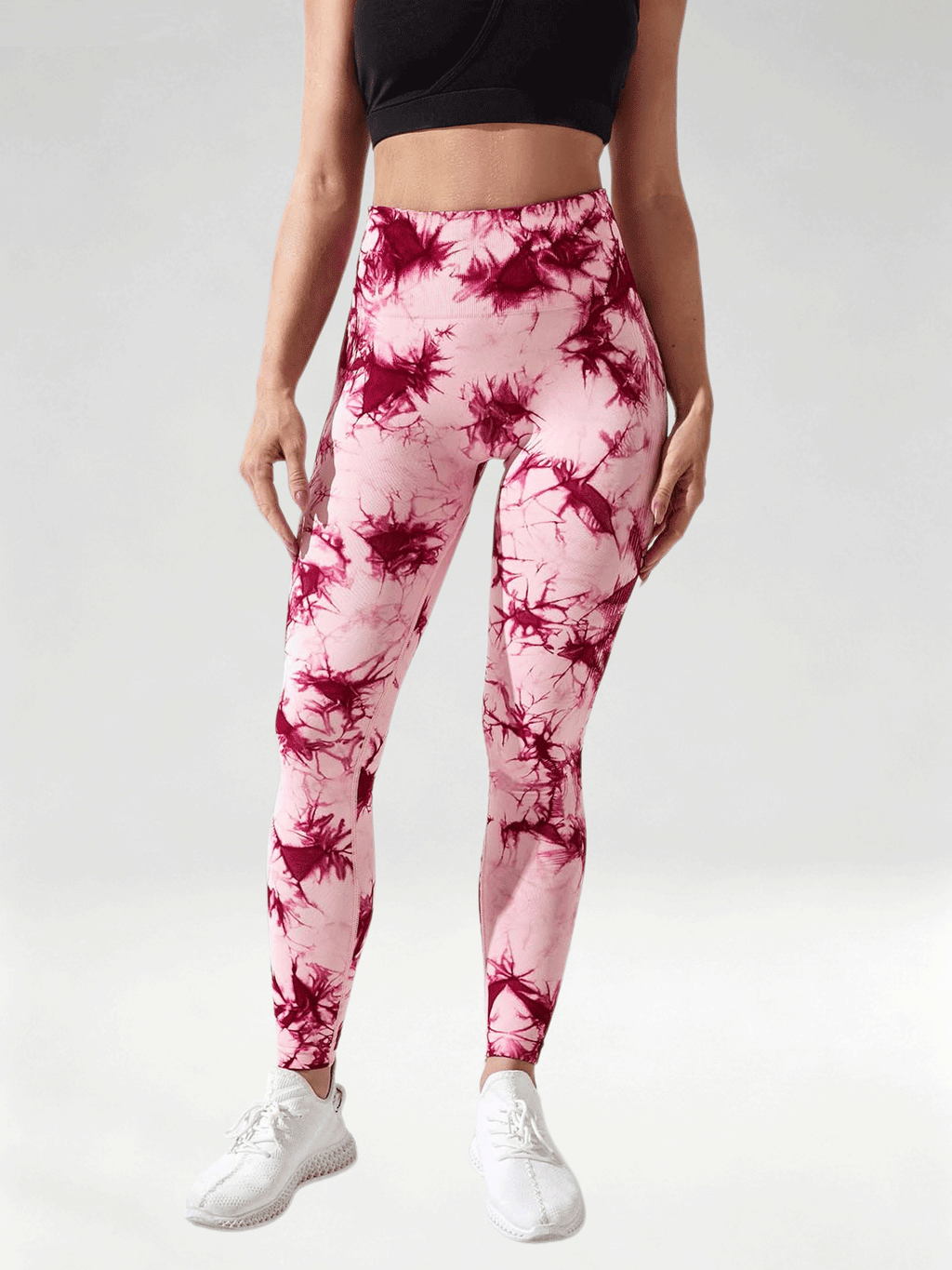 Flexvibe Tie Dye High Waist Leggings, Butt Lifting Quick Dry 9/8 Workout Pants for Women