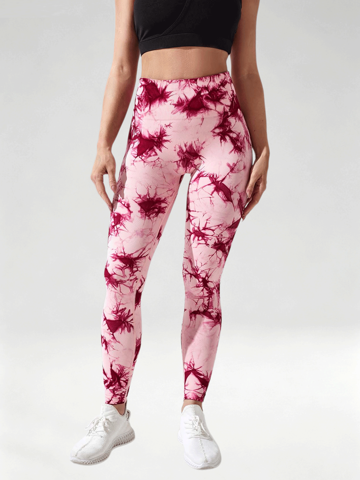 Flexvibe Tie Dye High Waist Leggings, Butt Lifting Quick Dry 9/8 Workout Pants for Women
