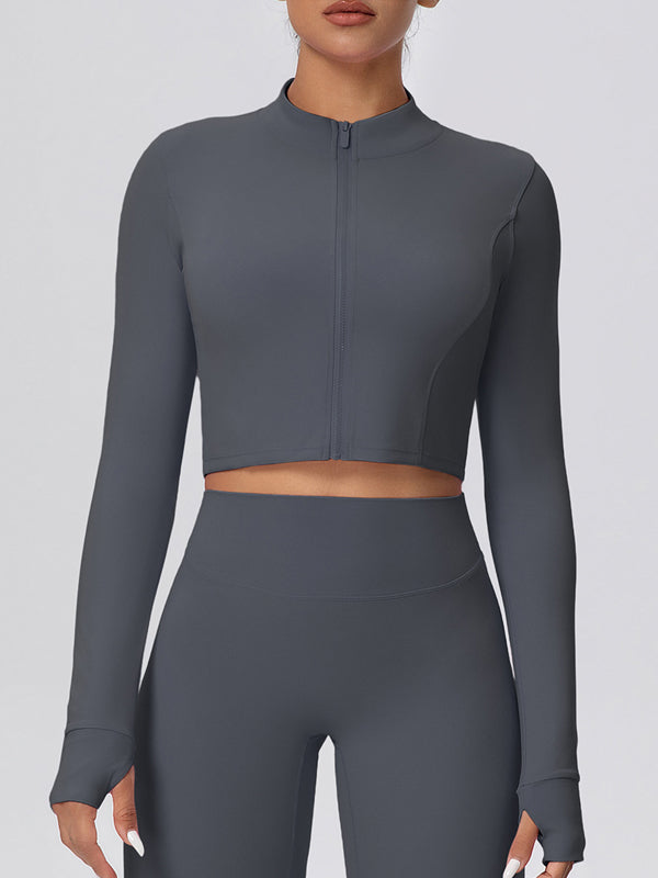 Flexvibe Fleece-Lined Zipper Jacket - Short-Sleeve Warm Breathable Versatile Outerwear