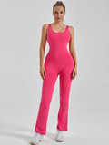 Flexvibe Slimming Open-Back Bodysuit - Stretchy Breathable Moisture-Wicking Workout Wear